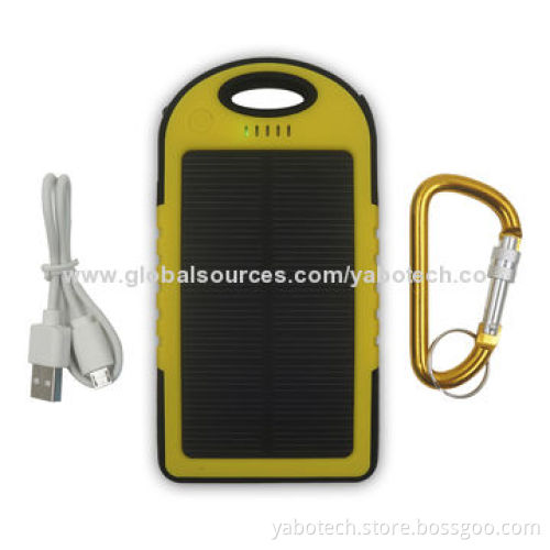 Solar power bank, waterproof/vibration-proof/crush-proof solar mobile phone chargerNew